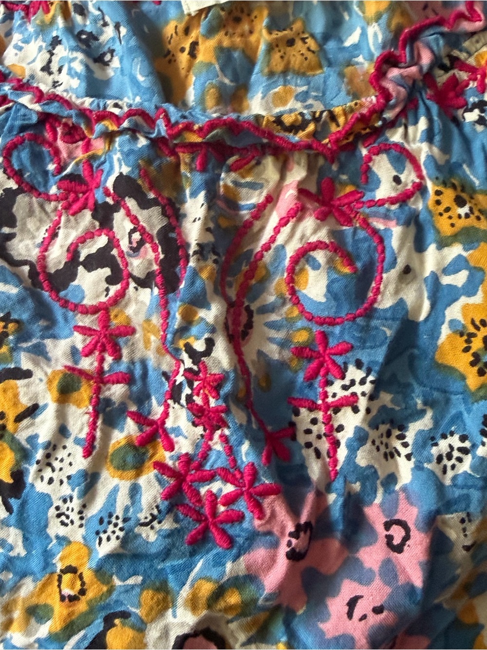 Natural Life Blue Floral Spaghetti Strap Tank Top - Picture 10 of 12